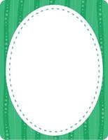 Empty oval shape banner template vector