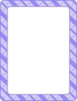Empty diagonal stripes frame banner template vector