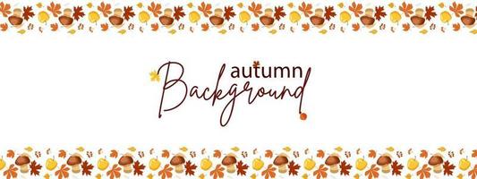 Autumn background made of strips of leaves vector