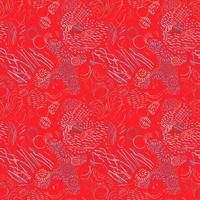 Vector modern seamless background with colorful hand drawn abstract lines, doodles. Use it for wallpaper, textile print, pattern fills, web, surface texture, wrapping paper, design of presentation