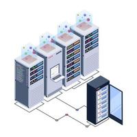 Servers Circuit and Room vector