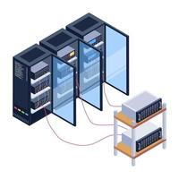 Servers Circuit and Room vector