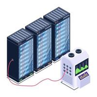 Servers Circuit and Room vector