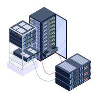 Servers Circuit and Room vector