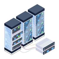 Servers Circuit and Room vector