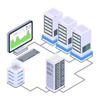 Servers Circuit and Room vector