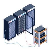 Servers Circuit and Room vector