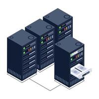 Database Servers and centers vector