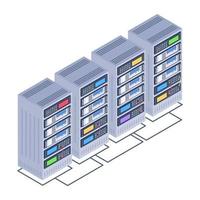 Database Servers and centers vector