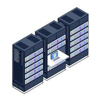 Database Servers and centers vector