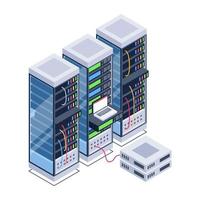 Servers Circuit and Room vector