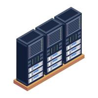 Database Servers and centers vector