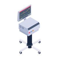 Ecg Monitoring Machine vector