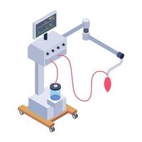 máquina de monitoreo de ecg vector