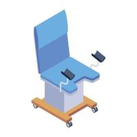 Gynecological Medical  Chair vector