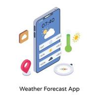 Weather Forecast App vector