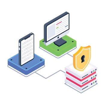 hosting vpn seguro vector