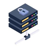 Secure Server Network vector