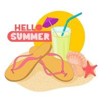 Beautiful seasonal composition for summer time vector