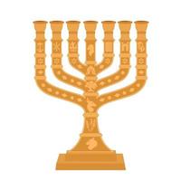 menorah with candles vector