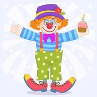 Happy clown celebrating concept vector