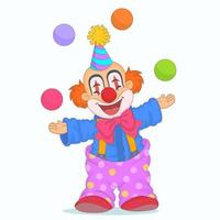 Happy clown celebrating concept vector