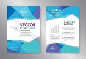 Template polygon abstract design magazine brochure flyer booklet cover annual report vector