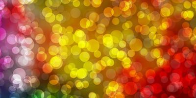 Light Multicolor vector template with circles.