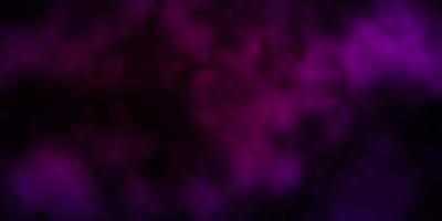 Telón de fondo de vector rosa oscuro con cúmulos.