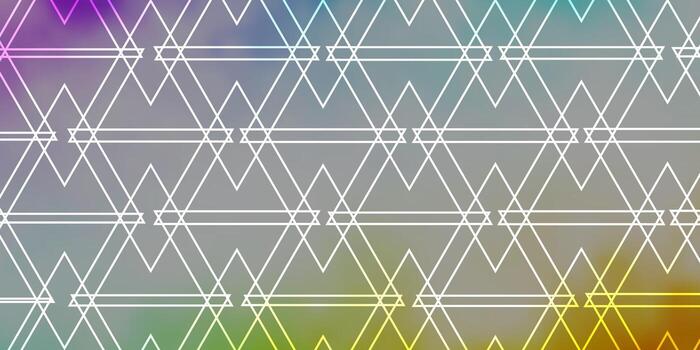 Light Multicolor vector backdrop with lines, triangles.
