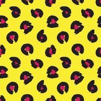 Yellow Animal Leopard Seamless Pattern Background vector