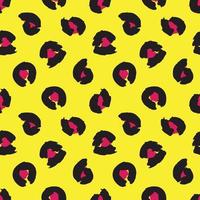 Yellow Animal Leopard Seamless Pattern Background vector