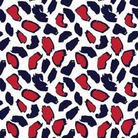Red Animal Leopard Seamless Pattern Background vector