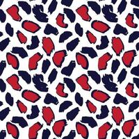 Red Animal Leopard Seamless Pattern Background vector