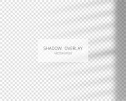 Shadow overlay effect. Natural shadows from window isolated on transparent background. Vector illustration.