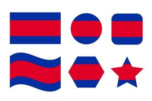 Cambodia flag simple illustration for independence day or election vector