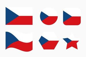 Czechia flag simple illustration for independence day or election vector