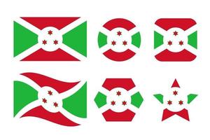 Burundi flag simple illustration for independence day or election vector