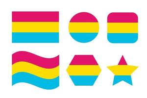 Pansexual pride flag Sexual identity pride flag vector