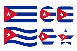 Cuba flag simple illustration for independence day or election vector