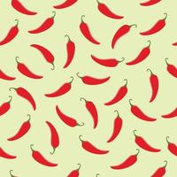 Red Chili Pepper Seamless Background Pattern