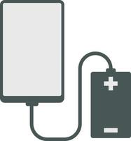 icono de carga de la batería del teléfono inteligente vector