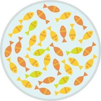 Stylish Tribal Fish on a round Background vector