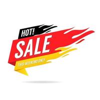 Hot Sale banner. This weekend only, big sale, discount. vector