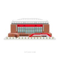 Sport stadium, Football Stadium. Front view sport arena exterior. vector