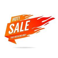 Hot Sale banner. This weekend only, big sale, discount. vector