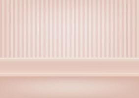 Empty pastel pink shelf, Mock up for display of product. vector