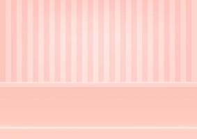 Empty pastel pink shelf, Mock up for display of product. vector