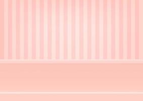 Empty pastel pink shelf, Mock up for display of product. vector