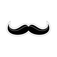 mustache icon on white background vector